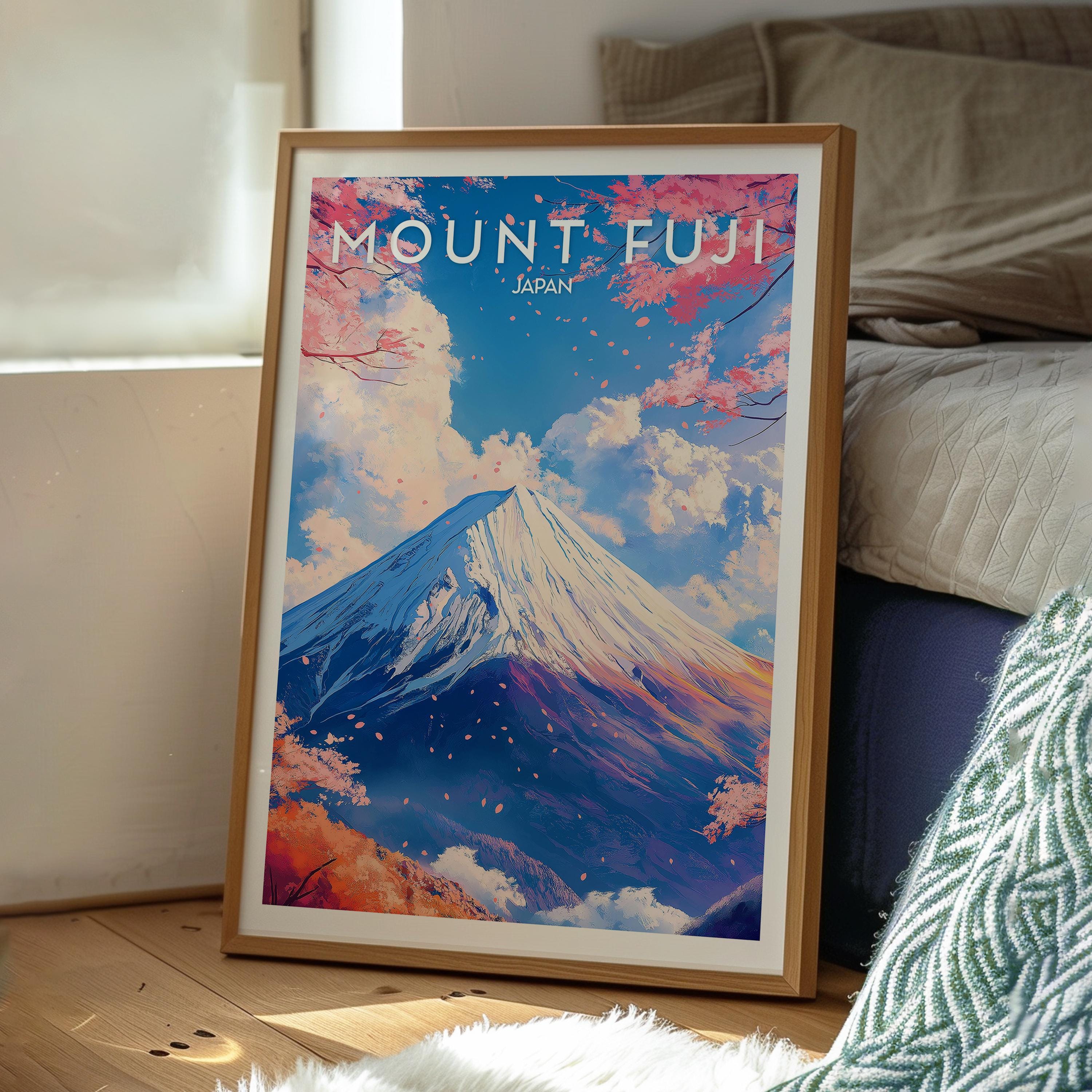 Mount Fuji Japan Art Print: Semi-gloss Travel Poster - Etsy