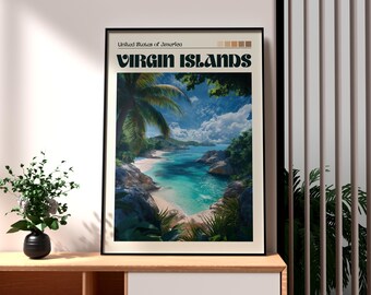 ヴァージン諸島国立公園のポスター - 旅行用ウォールアートプリント