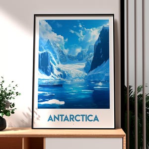 Antarctica Print - Antarctica Wall Art -  Antarctica Travel Poster - Travel Wall Art - Antarctica Poster - Antarctica Art - Antarctica