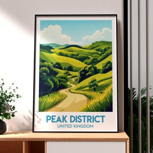 Peak District National Park Print - The Peak District Wall Art -  England Nature Poster - Travel Wall Art - UK National Park - Dovedale Art