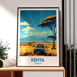 Kenya Poster - Kenya Print - Nairobi Travel Art - Africa Travel Art - Kenya Wall Art - Africa Wildlife Poster - Nairobi Travel Art