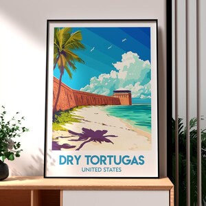 Park Narodowy Dry Tortugas Wydruk: Plakat podróżniczy z Florydy