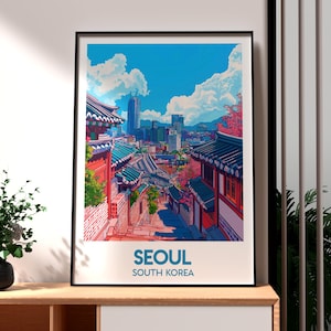 Seoul Poster - South Korea Wall Art - Seoul City Art - Korea Travel Poster - Seoul Wall Art - South Kora Print - Seoul Special City - Korea