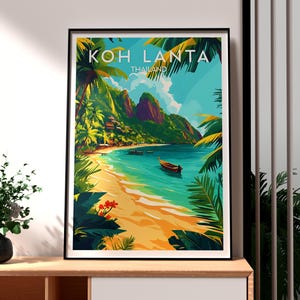Koh Lanta Print - Thailand Wall Art - Thailand Poster - Ko Lanta Wall Art - Thailand Island Poster - Thailand Nature Poster - Thai Art