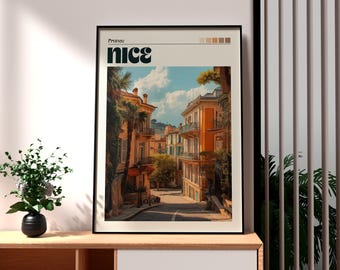 Nice France Travel Poster: French Riviera Wall Art