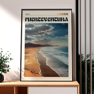 Fuerteventura Print - Kanarische Inseln Wandkunst - Spanien Reise Poster - Reise Wandkunst - Fuerteventura Poster - Die Kanarischen Wandkunst