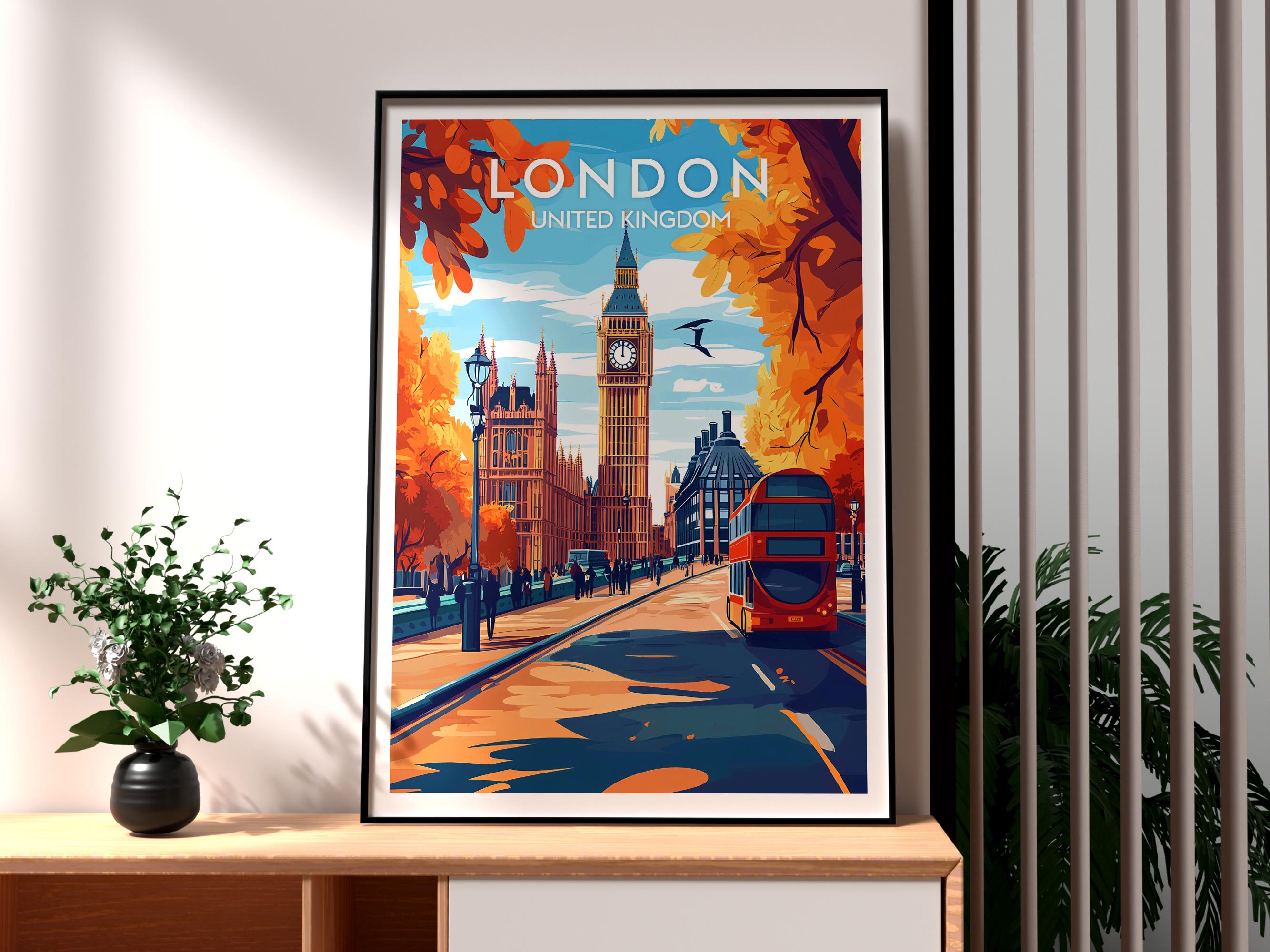 Big Ben London Art Print: UK Travel Poster - Etsy UK