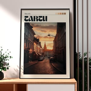 Tartu Travel Print - Europe Wall Art - Estonia Wall Art - Travel Wall Art - Estonia Travel Print - Tartu City Art - Estonia Poster Travel