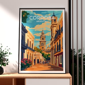 Cordoba Print - Argentina Wall Art -  South America Poster - Travel Wall Art - Cordoba Poster - Argentina Poster - Cordoba City Wall Art