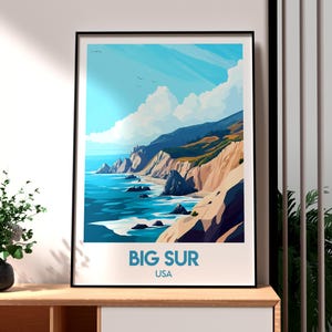 Big Sur Print: California Coastline Travel Poster