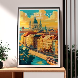 Budapest Print - Hungary Wall Art -  Budapest City Poster - Travel Wall Art - European City Poster - Budapest Parliament Poster - Hungary