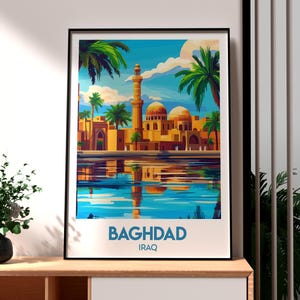 Baghdad Print - Iraq Wall Art - Baghdad Poster - Iraq Travel Poster - Middle East Wall Art - Baghdad Travel Art - Baghdad City Poster