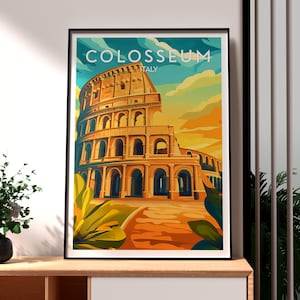 Colosseum Print - Rome Wall Art - Italy Poster - Travel Wall Art - Europe Travel Poster - The Colosseum Art - Rome Art - Rome Italy Print