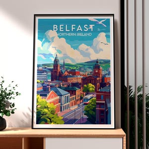 Belfast Print - Northern Ireland Wall Art -  Belfast Ireland Poster - Travel Wall Art - Ireland Poster - Belfast Wall Art - Northern Ireland