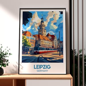 Leipzig Travel Print - Germany Wall Art - Germany Poster - Travel Wall Art  - Gift for Traveller - Leipzig City Art - Leipzig Germany Art