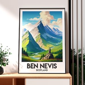 Ben Nevis Print - Ben Nevis Mountain Wall Art - Scotland Poster - UK Hiking Wall Art - Gift for Traveller - UK Outdoors Poster - Scottish