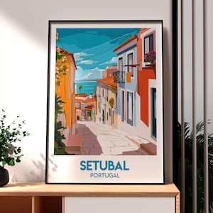 Setubal Travel Print - Setubal Wall Art - Portugal Art - Travel Wall Art - Beach Poster - Holiday Print - Gift for Traveller - Setubal Art