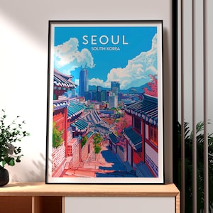 Seoul Poster - South Korea Wall Art - Seoul City Art - Korea Travel Poster - Seoul Wall Art - South Kora Print - Seoul Special City - Korea