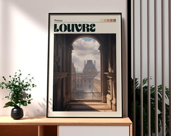 The Louvre Museum Print: Paris France Travel Art