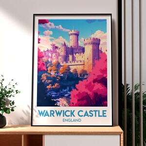 Warwick Castle Poster - Warwick Castle Wall Art - Warwick Poster - UK Wall Art - UK Castle Art - Warwick Castle Print - Warwickshire Art