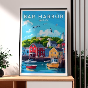Impresión de Bar Harbor - Arte mural de Maine - Póster de un estado de EE. UU. - Arte mural de EE. UU. - Regalo para viajeros - Impresión de viaje a EE. UU. - West Quoddy Head - Impresión de Maine