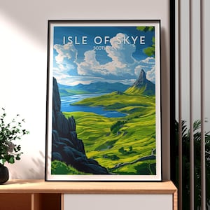 Isle of Skye Print - Scotland Wall Art - Inner Hebrides Poster - UK Wall Art - Gift for Traveller - Scotland Print - Isle of Skye Wall Art