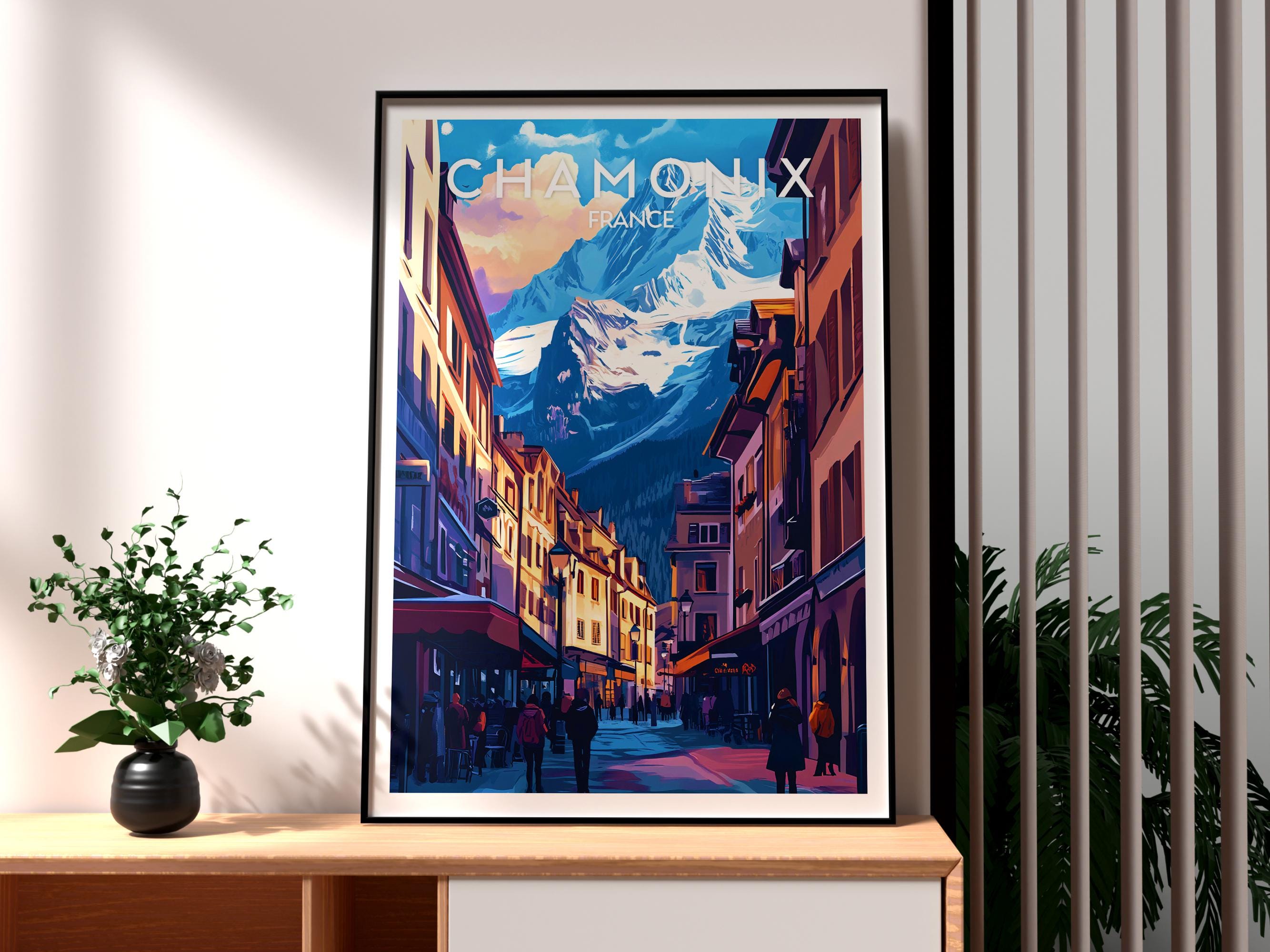 Chamonix France Print: Mount Blanc Travel Poster - Etsy Canada