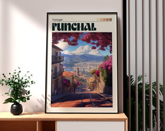 Funchal Madeira Art Print: Portugal Travel Poster