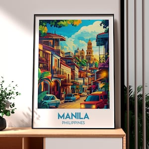 Manila Poster - The Philippines Wall Art - Manila Print - Philippines Travel - South East Asia - Philippines Islands Art - Manila City Print