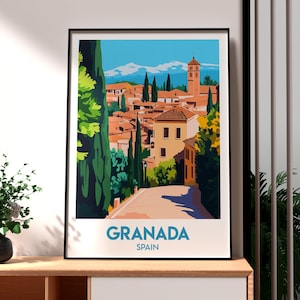 Granada Print - Spain Wall Art - Andalucia Poster - Travel Wall Art - Spain Travel Poster - Granada Art Poster - Spain Poster - Andaluzia