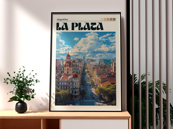 ラプラタ アルゼンチン 旅行ポスター：半光沢ウォールアート - Etsy 日本