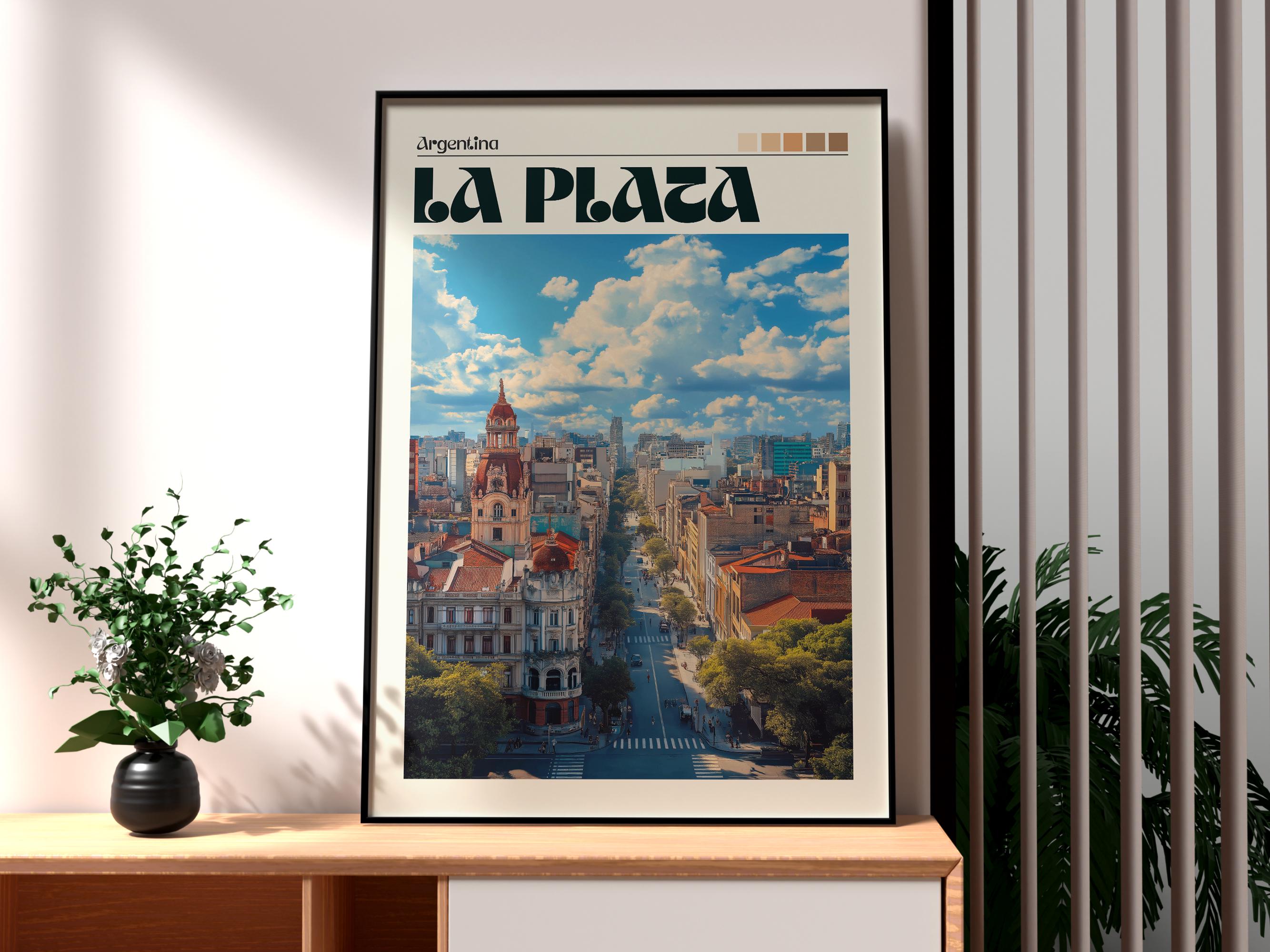 ラプラタ アルゼンチン 旅行ポスター：半光沢ウォールアート - Etsy 日本