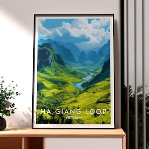 Ha Giang Loop Print - Vietnam Wall Art -  Ha Giang Loop Poster - Travel Wall Art - Vietnam Poster - Backpacking Poster - SE Asia Travel