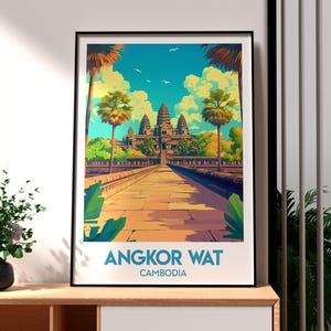 Angkor Wat Print - Cambodia Wall Art - Cambodia Poster - Siem Reap Wall Art - SE Asia Travel Poster - Angkor Wat Temple Print - Cambodia Art
