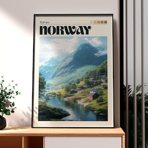 Norway Travel Poster: Oslo Nature Art Print