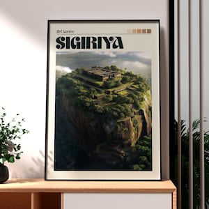Sigiriya Poster - Sri Lanka Wall Art - Sigiriya Wall Art - Sigiriya Rock - Sri Lanka Travel Print - Sri Lankan Art - Sigiriya Wall Art