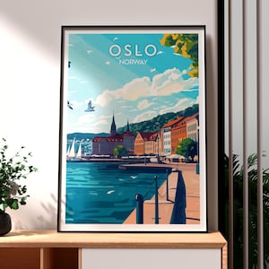 Oslo Print - Norway Wall Art - Norway Oslo Poster - Travel Wall Art - Oslo City Art - Oslo Poster - Norway Travel Print - Oslo Wall Art