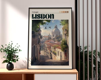 Lisbon Portugal Art Print: Europe Travel Poster