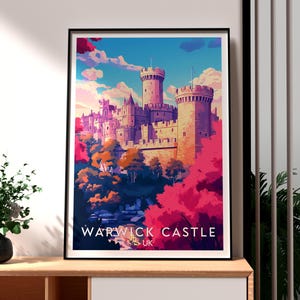 Warwick Castle Poster - Warwick Castle Wall Art - Warwick Poster - UK Wall Art - UK Castle Art - Warwick Castle Print - Warwickshire Art