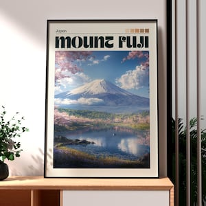 Mount Fuji Print - Japan Wall Art - Mount Fuji Poster - Japan Travel Print - Fuji-san Poster - Tokyo Poster - Tokyo Wall Art - Japanese Art