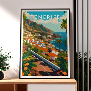 Tenerife Print - Tenerife Wall Art -  Canary Islands Poster - Travel Wall Art - The Canaries Poster - Tenerife Poster - Spain Poster
