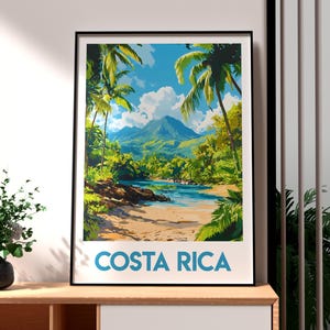Costa Rica Print - Costa Rica Wall Art -  Central America Poster - Travel Wall Art - San Jose Poster - Costa Rica Art - Costa Rica Mountains