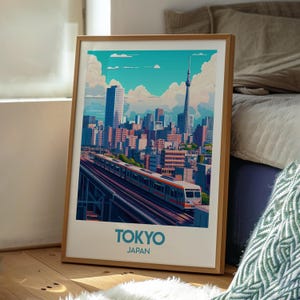 Tokyo Print - Japan Wall Art - Tokyo City Art - Japan Travel Print - Fuji-san Poster - Tokyo Poster - Tokyo Wall Art - Tokyo City Poster