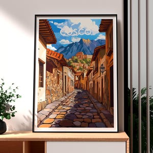 Cusco Poster - Cusco Art - Peru Travel Print - Peru Wall Art - Cusco Travel Print - Peru Backpacking Poster - South America Art - Peru Print