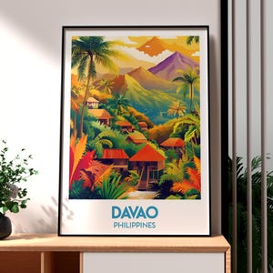 Davao City Poster - The Philippines Wall Art - Davao Print - Philippines Travel - South East Asia - Philippines Island Art - Mindanao Island