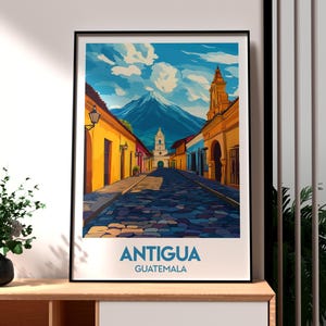 Antigua Travel Print - Antigua Guatemala Wall Art - Antigua Art - Travel Wall Art - Guatemala Poster - Holiday Print - Gift for Traveller