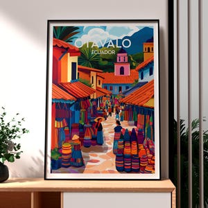 Otavalo Poster - Ecuador Kunst - Ecuador Reise Druck - Otavalo Wandkunst - Ecuador Reise Druck - Backpacking Poster - Südamerika Kunst