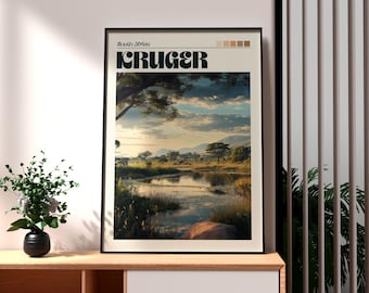 Kruger National Park Print: South Africa Travel Poster