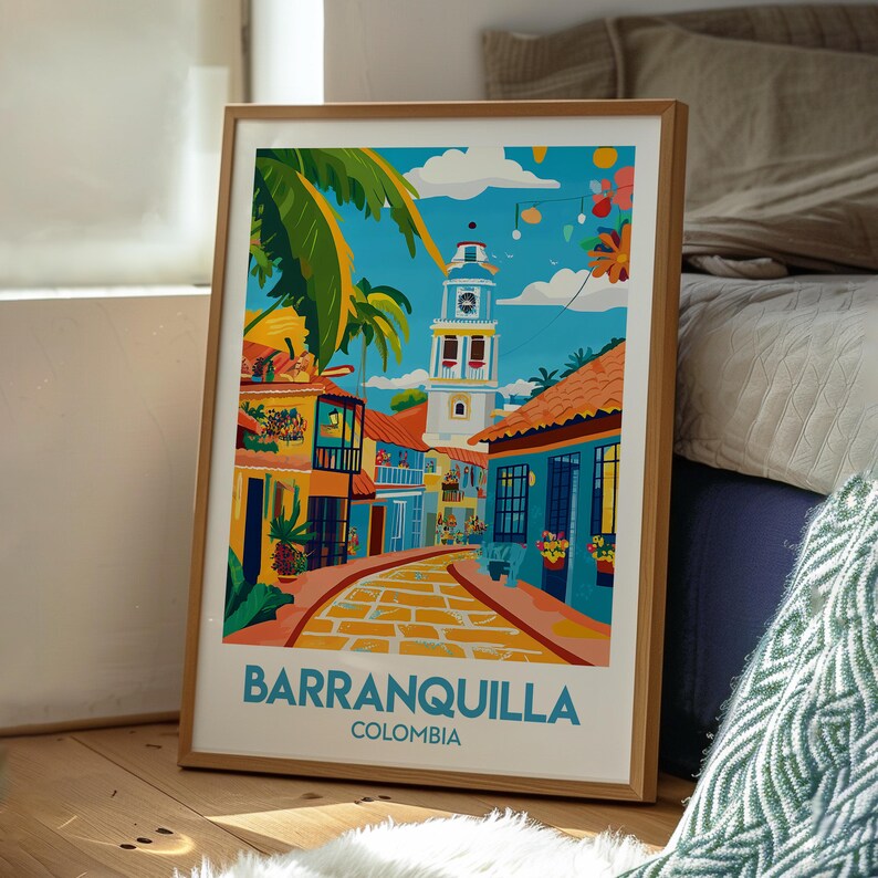 Barranquilla Poster Colombia Travel Print Colombia Wall Art