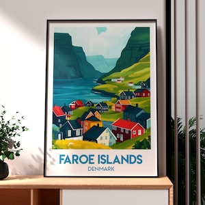 Faroe Islands Travel Print - Denmark Wall Art - Faroe Islands Poster - Travel Wall Art  - Gift for Traveller - Faroe Islands Nature Wall Art